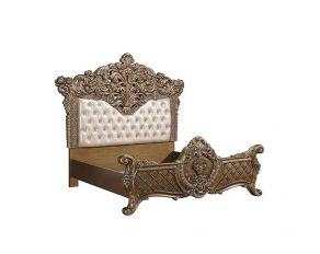 Constantine Eastern King Bed in Brown and Gold Finish