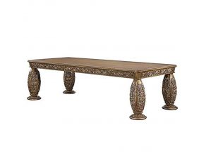 Constantine Rectangular Dining Table in Brown and Gold Finish