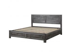 Vidalia Eastern King Panel Bed in Rustic Gray Oak Finish