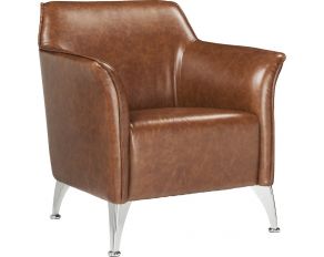 Teague Accent Chair in Brown PU