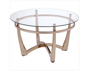 Orlando II Coffee Table in Champagne and Clear Glass