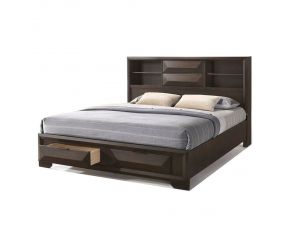 Merveille Eastern King Storage Bed in Espresso