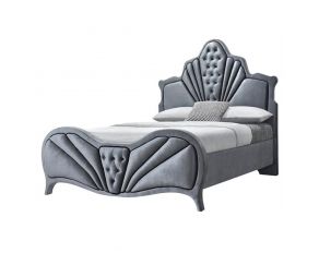 Dante Eastern King Panel Bed in Gray