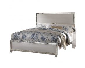 Voeville II Eastern King Panel Bed in Platinum