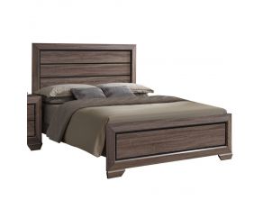 Lyndon Eastern King Panel Bed in Weathered Gray Grain