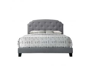 Tradilla Platform Queen Bed in Gray Fabric