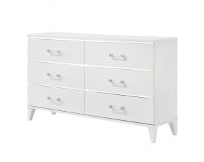 Chelsie 6 Drawer Dresser in White