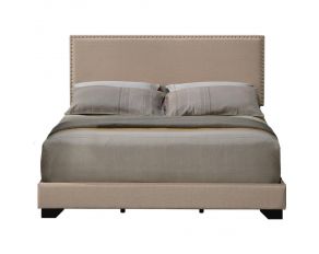 Leandros Queen Upholstered Bed in Beige