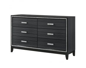 Haiden 6 Drawer Dresser in Weathered Black