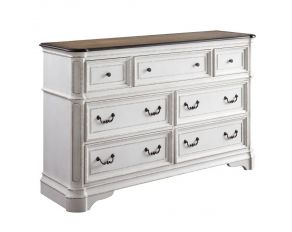 Florian 7 Drawer Dresser in Antique White