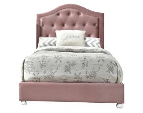 Reggie Full Upholstered Bed in Pink