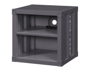 Cargo Nightstand with USB in Gunmetal