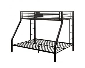 Limbra Twin XL over Queen Bunk Bed in Sandy Black