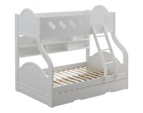 Grover Twin over Full Bunk Bed with Storage in White