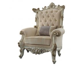 Picardy II Accent Chair with Pillow in Antique Pearl