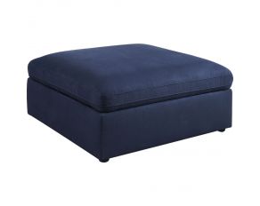 Crosby Ottoman in Blue