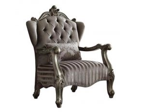 Versailles Chair with Pillow in Antique Platinum