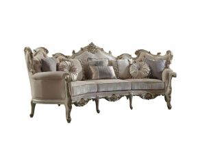 Picardy Sofa with 8 Pillows in Antique Pearl