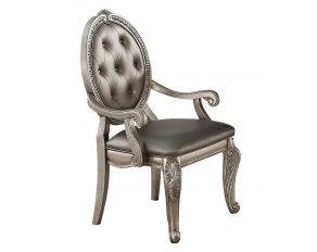 Northville Set of 2 Arm Chairs in Antique Silver