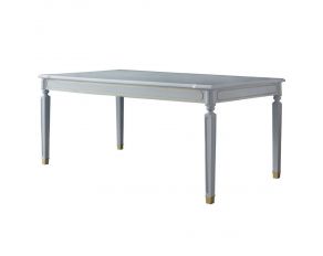 House Marchese Rectangular Dining Table in Pearl Gray Finish