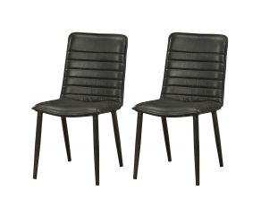 Hosmer Set of 2 Sides Chairs in Black