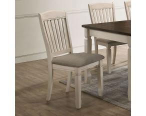 Fedele Set of 2 Sides Chairs in Tan and Cream Finish