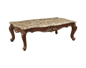 Shalisa Coffee Table in Marble and Walnut