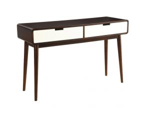 Christa Sofa Table in Espresso and White