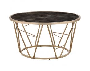 Cicatrix Coffee Table in Black and Champagne Finish