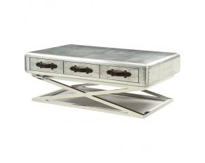 Brancaster Trunk Top Coffee Table in Aluminum