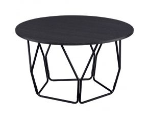 Sytira Coffee Table in Espresso and Black