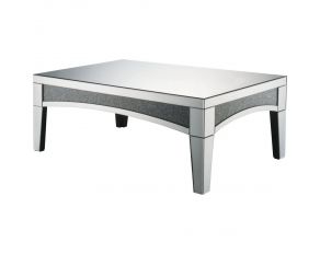 Nowles Mirrored Coffee Table with Faux Stones