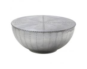 Brancaster Round Coffee Table in Aluminum