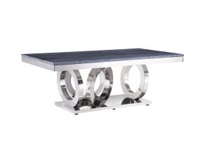 Zasir Coffee Table in Gray and Silver