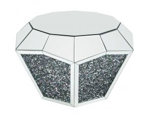 Noralie Mirrored Dodecagon Coffee Table with Faux Diamonds