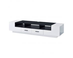 Armour TV Stand in White and Black