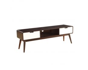 Christa TV Stand in Espresso and White