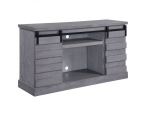 Amrita TV Stand with Fireplace in Gray Oak