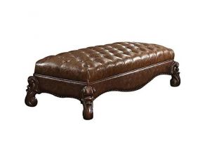 Versailles Bench in Two Tone Light Brown and Cherry Oak