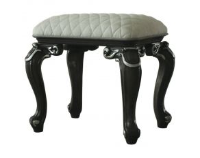 House Delphine Stool in Ivory and Charcoal Finish