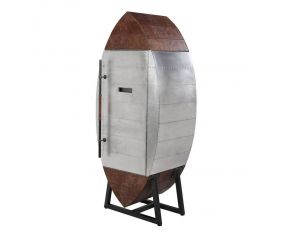 Brancaster Wine Cooler Cabinet in Retro Brown