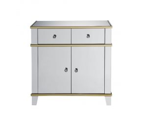 Osma Accent Table in Mirrored and Gold