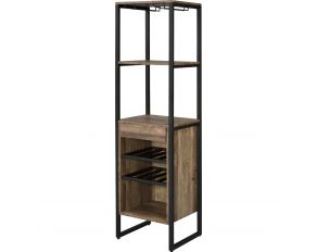 Narik Wine Cabinet in Weathered Oak