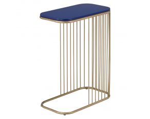 Aviena Accent Table in Blue and Gold Finish