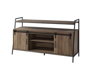 Rashawn TV Stand in Rustic Oak and Black Finish