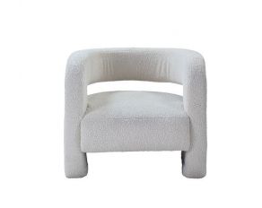 Yitua Accent Chair in White Teddy Sherpa