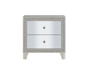 Sliverfluff Nightstand in Mirrored and Champagne Finish