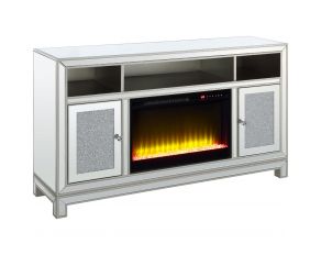 Noralie 59 Inch Mirrored TV Stand with LED Fireplace