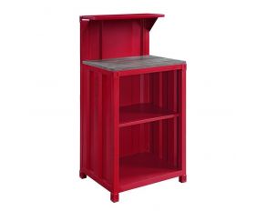 Cargo Reception Desk in Red Finish