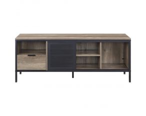 Nantan 55 Inch TV Stand in Rustic Oak and Black Finish